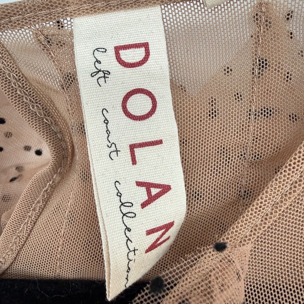 ANTHROPOLOGIE DOLAN LEFT COAST MESH RUFFLE BLOUSE POLKA DOTS XXS - Picture 5 of 9